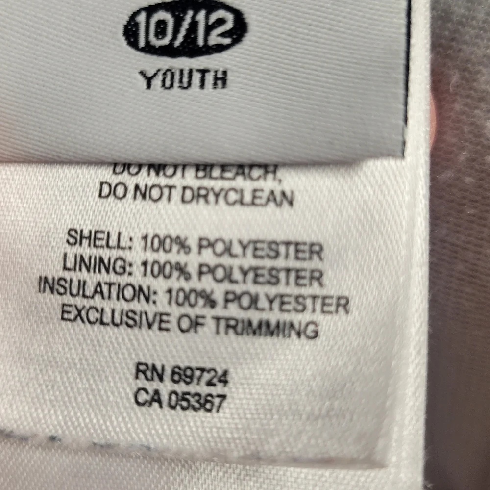 Columbia Insulated‎ White Youth Snow Pants Youth Size 10/12